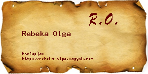 Rebeka Olga névjegykártya
